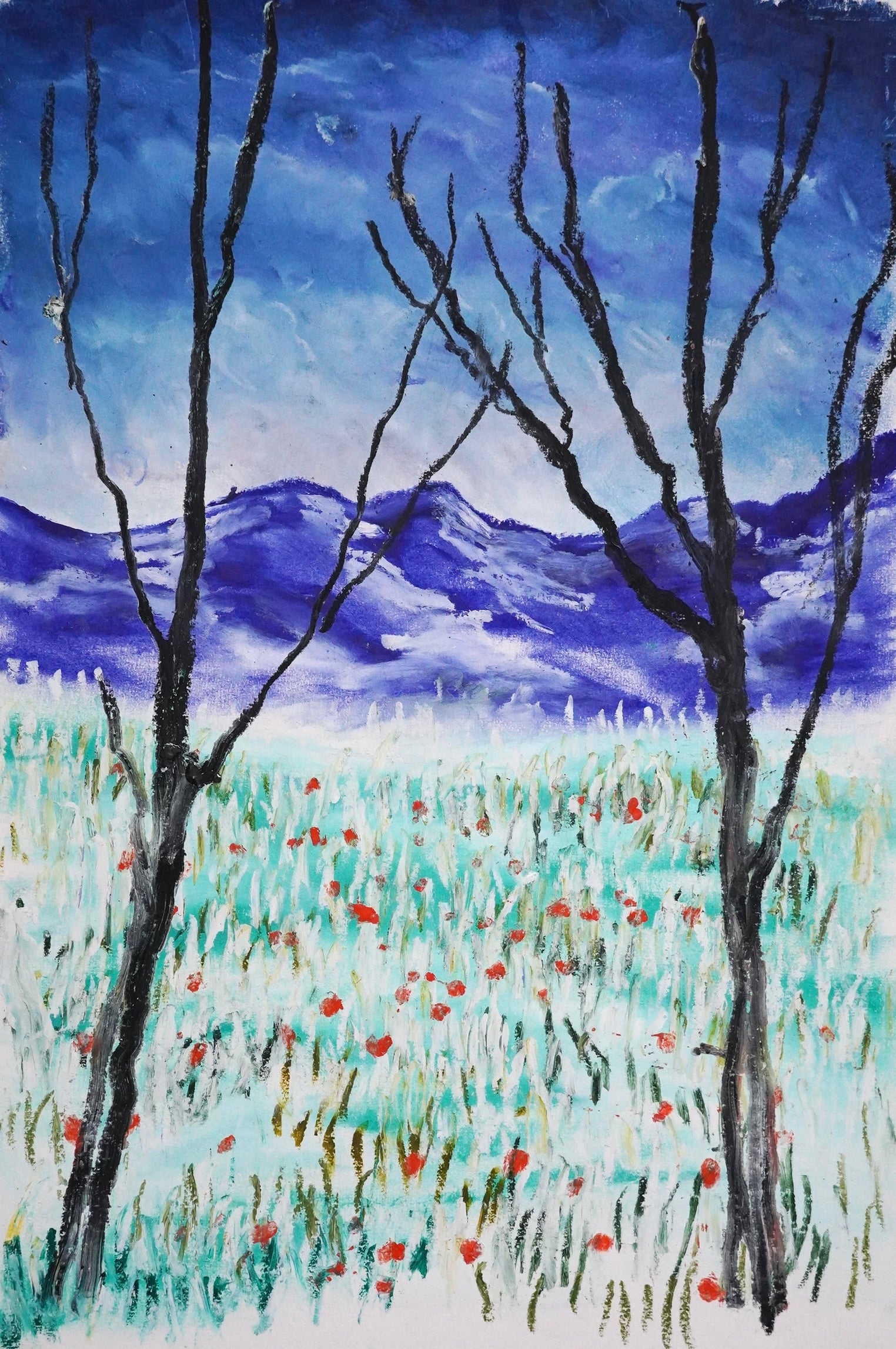 Deep Valley (Pastel Landscape Study III) (2026)
