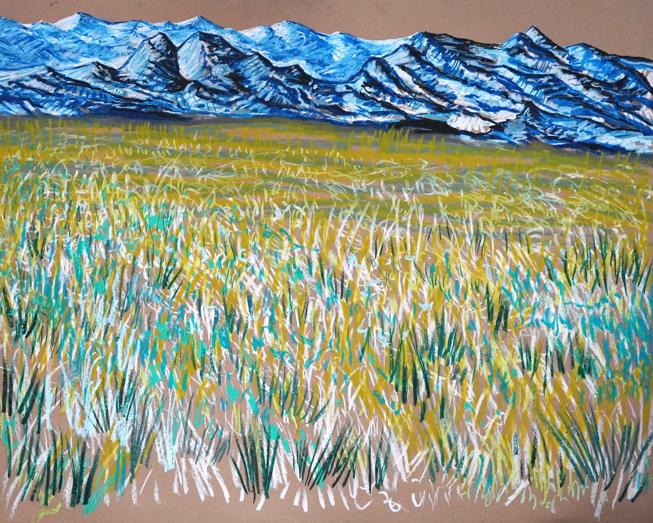 Golden Plains (Pastel Landscape Study VI) (2026)