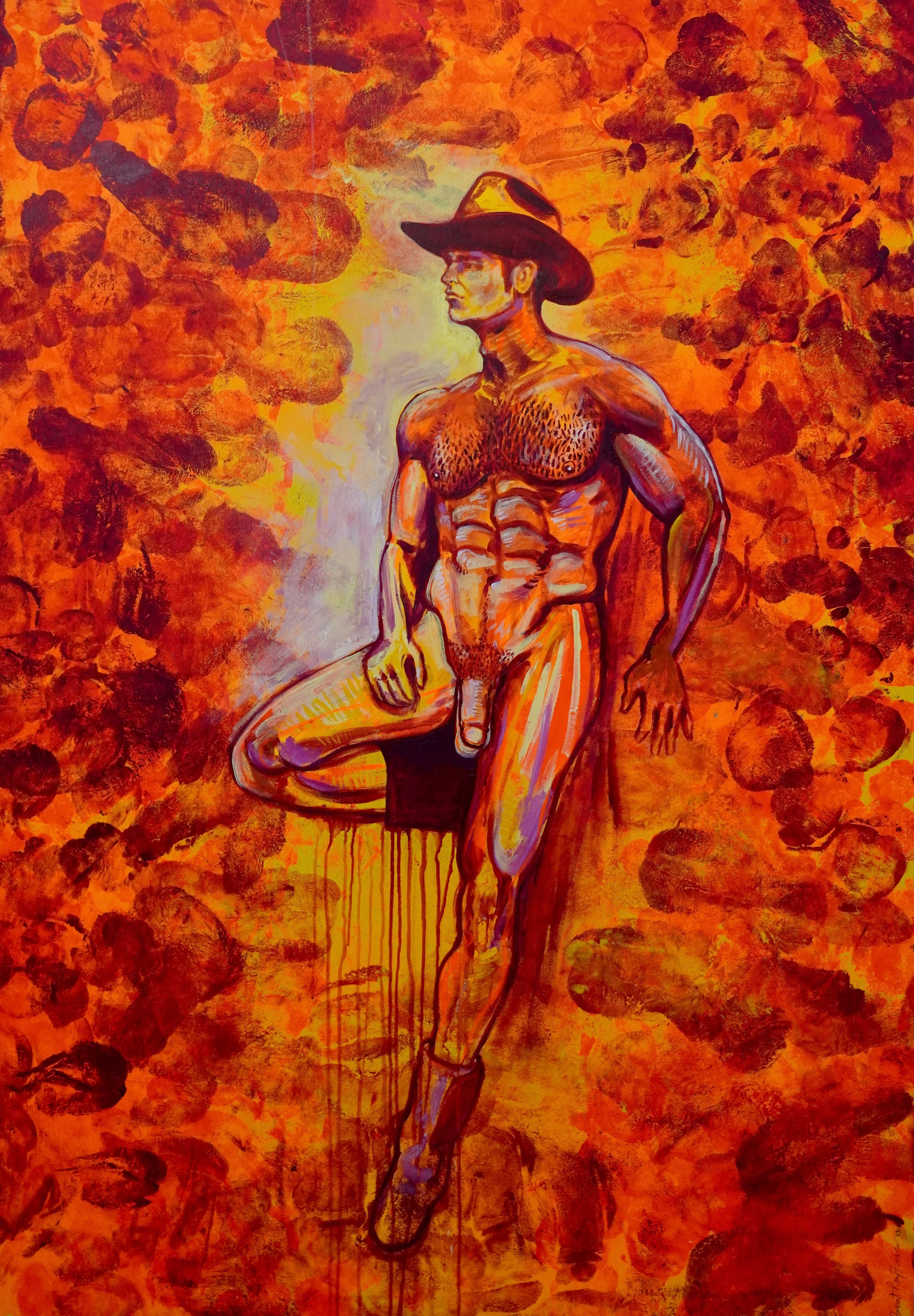 Figure in Ember Field (2023