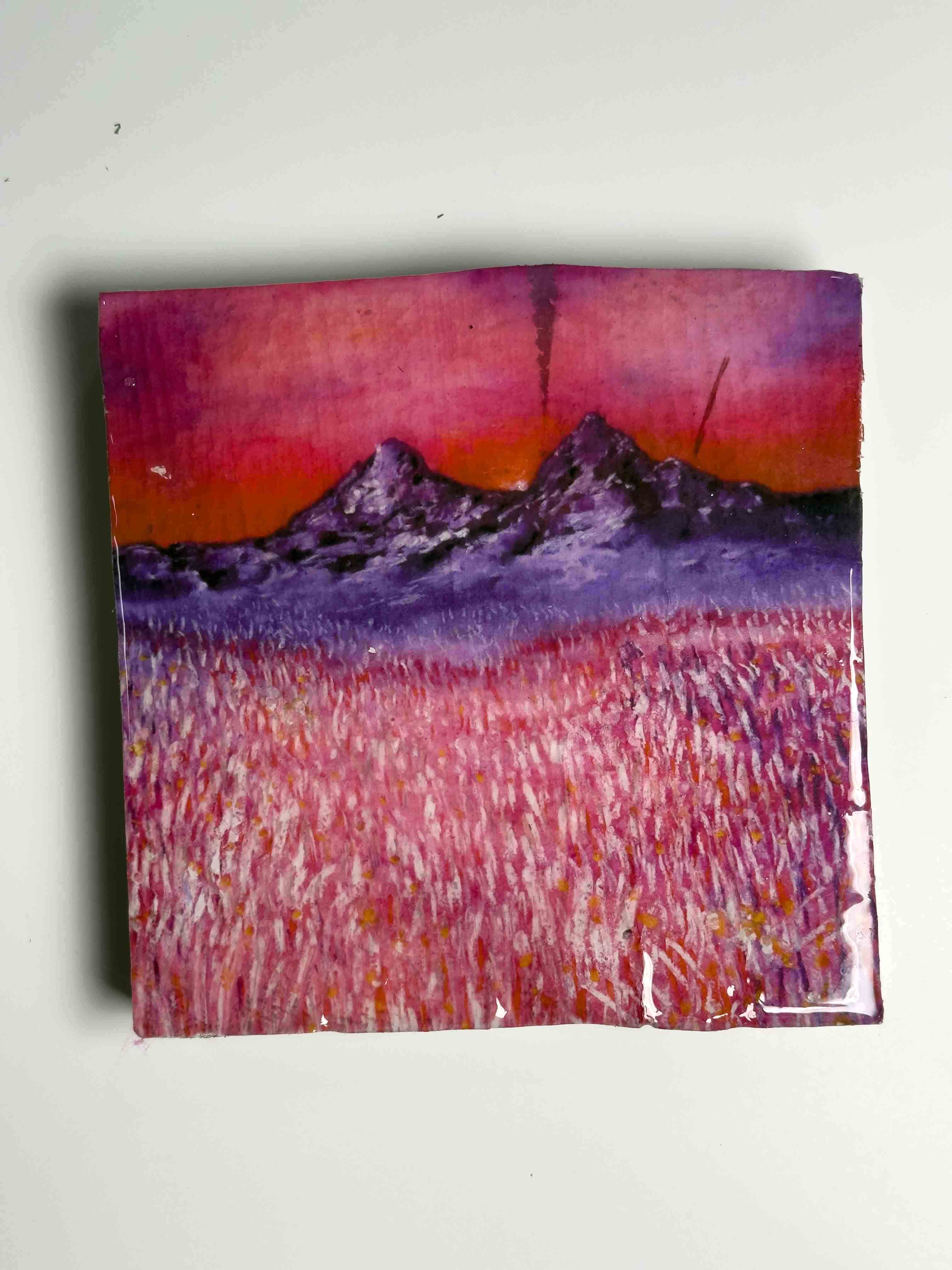 Crimson Field (Pastel Landscape Study V)