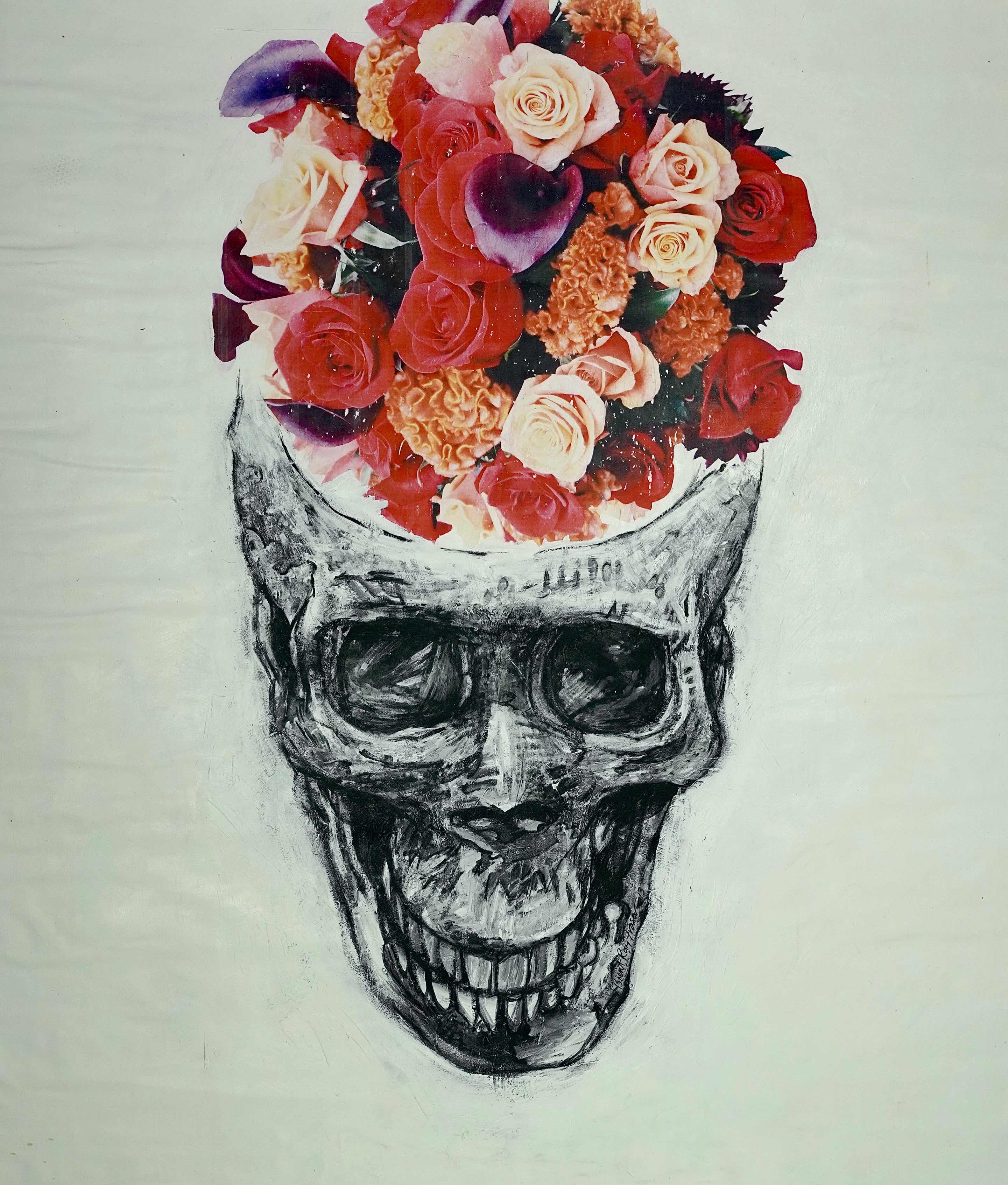 Skull Study Vll (2012) (Roses)