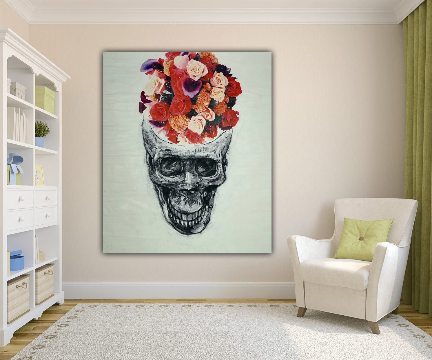 Skull Study Vll (2012) (Roses)