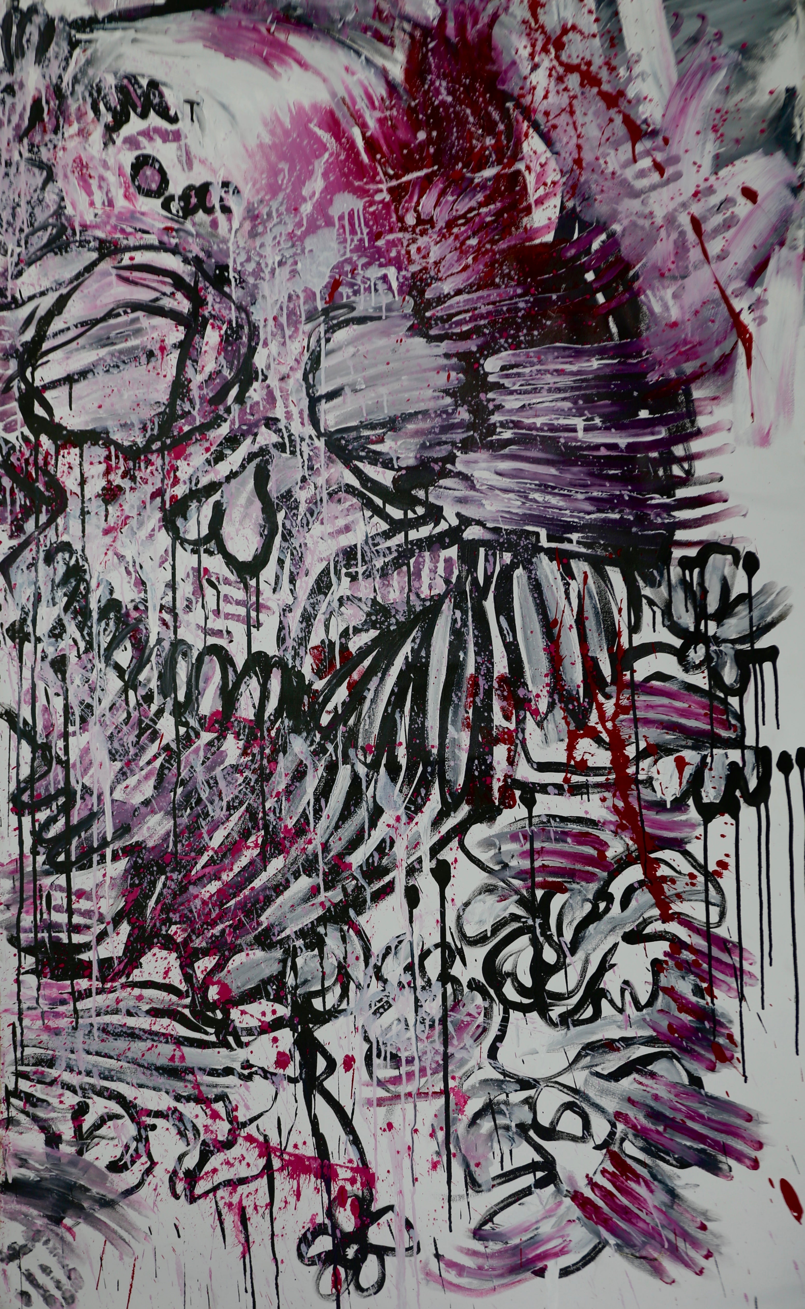 Skull Study l (Triptych) (2017) (Skeletal Skull Triptych)
