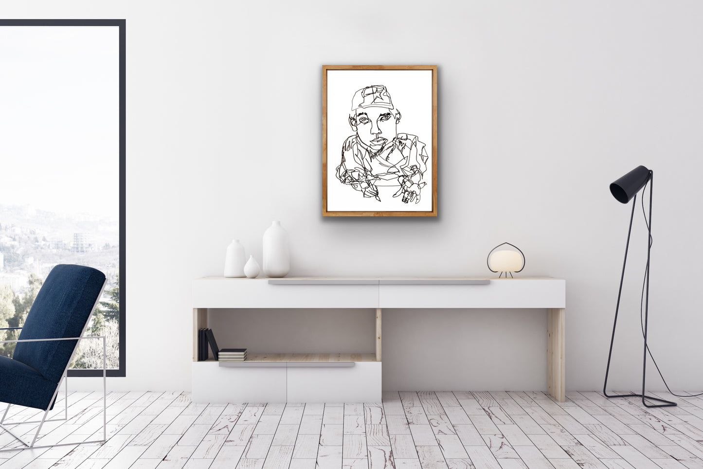 Drawing of a Classmate Drawing Me, 1998