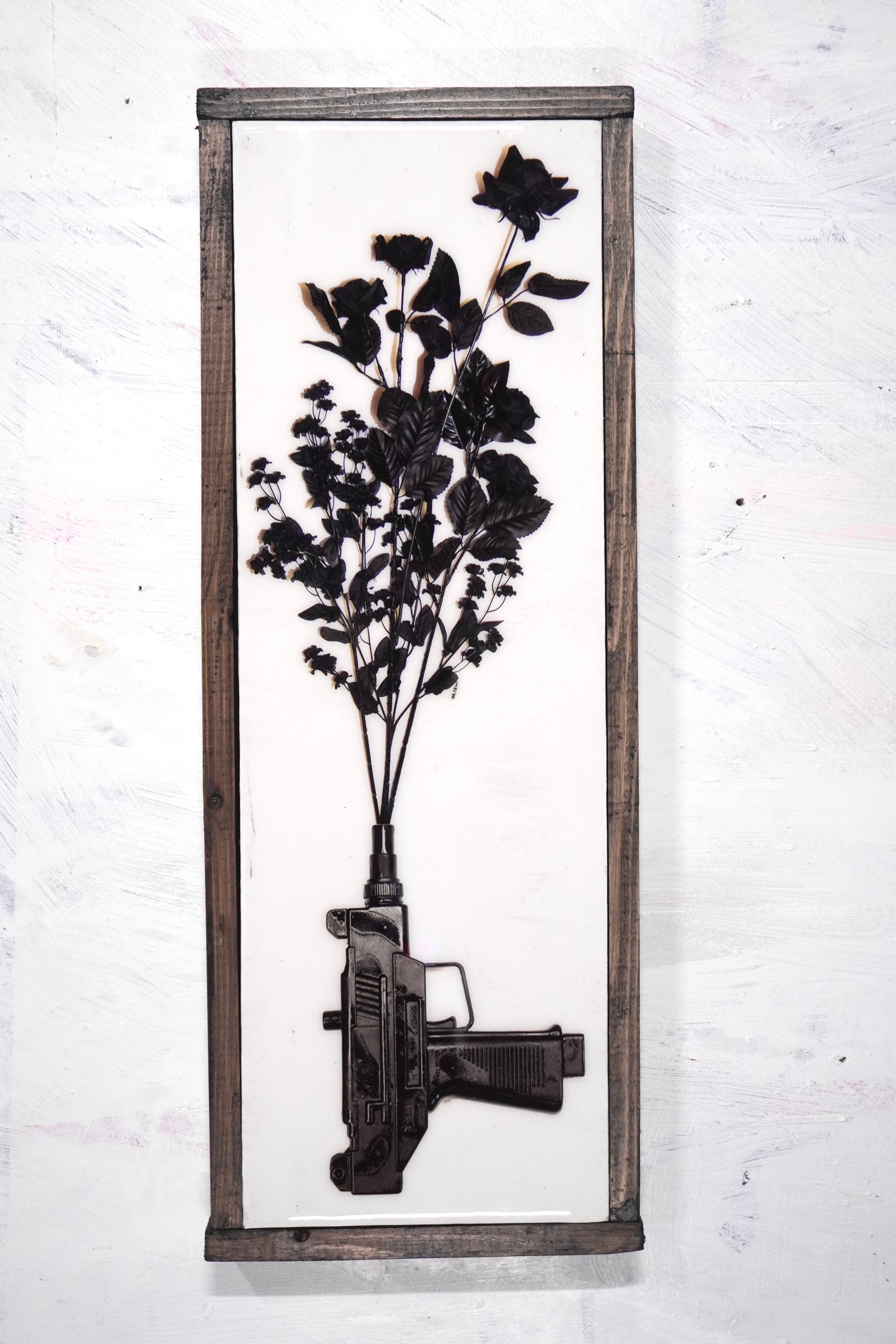 "Psych" Floral Uzi Print