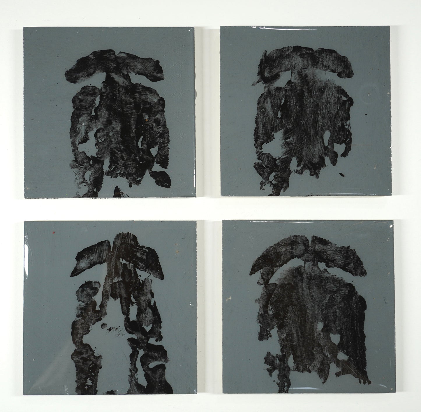 Just The Tip Wood Tile Coaster black on grey - 2024