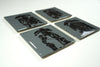 Just The Tip Wood Tile Coaster black on grey - 2024