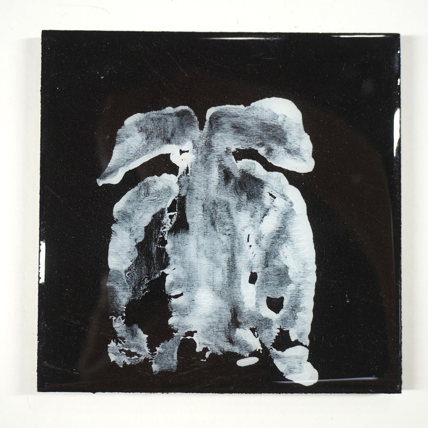 Just The Tip Wood Tile Coaster white on black - 2024