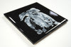 Just The Tip Wood Tile Coaster white on black - 2024