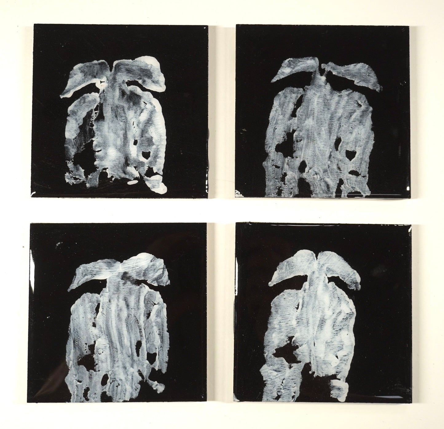 Just The Tip Wood Tile Coaster white on black - 2024