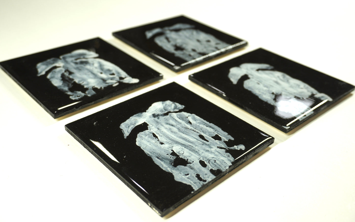 Just The Tip Wood Tile Coaster white on black - 2024