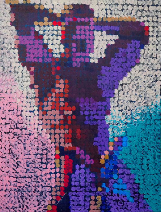 Tip Pointillism Self Portrait 02 - 2022