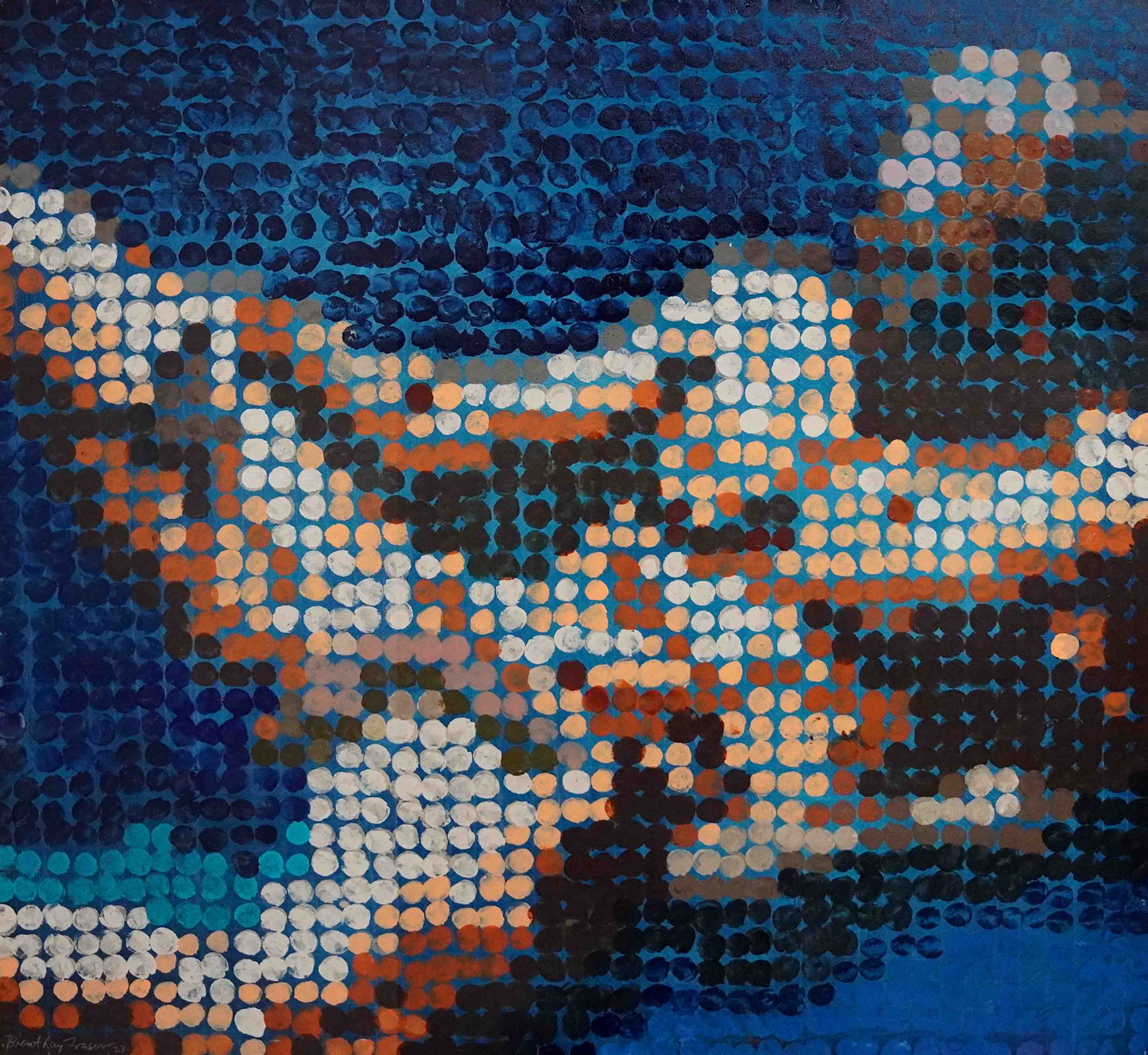 Tip Pointillism Self Portrait 03 - 2022