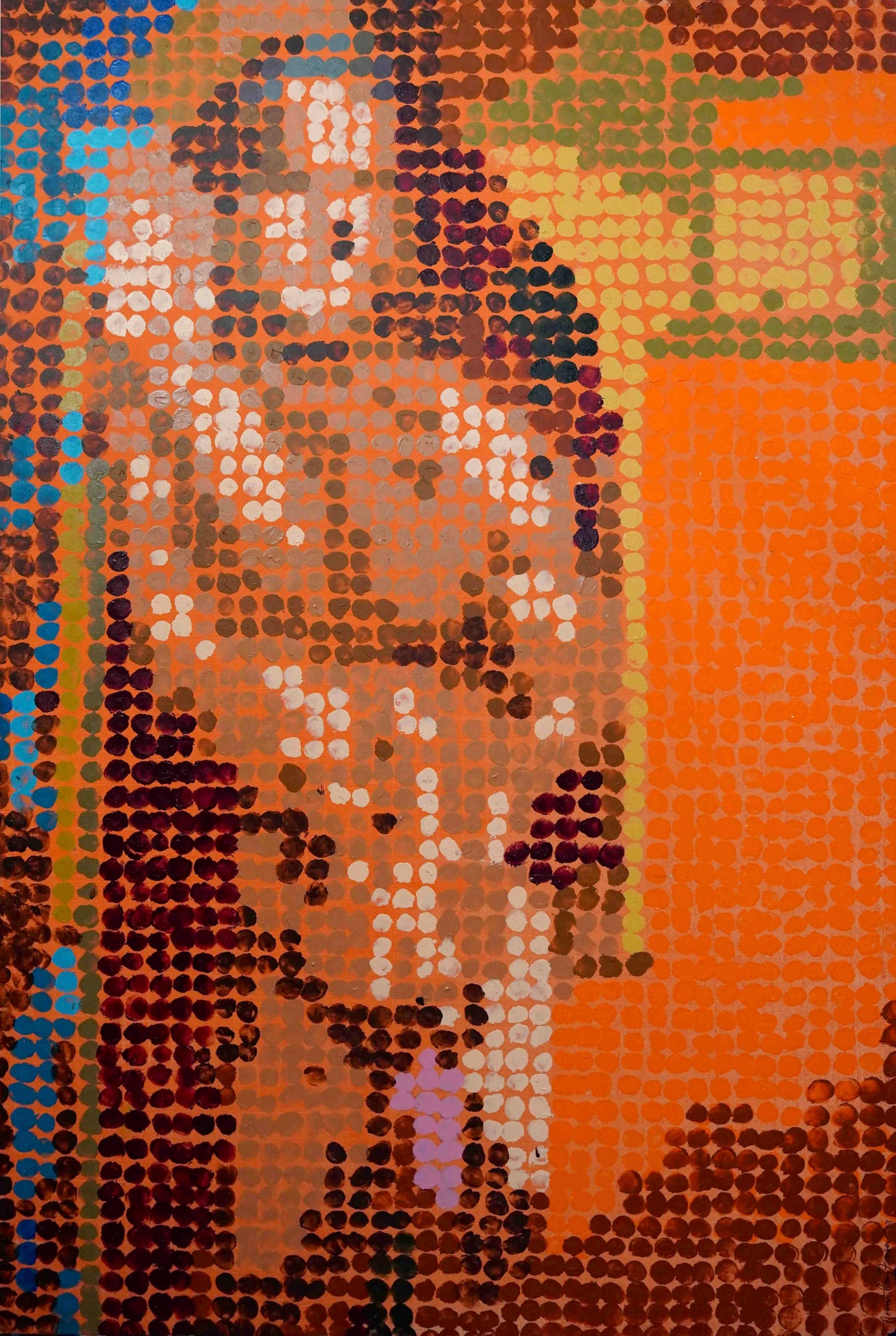 Tip Pointillism Self Portrait 04 - 2022