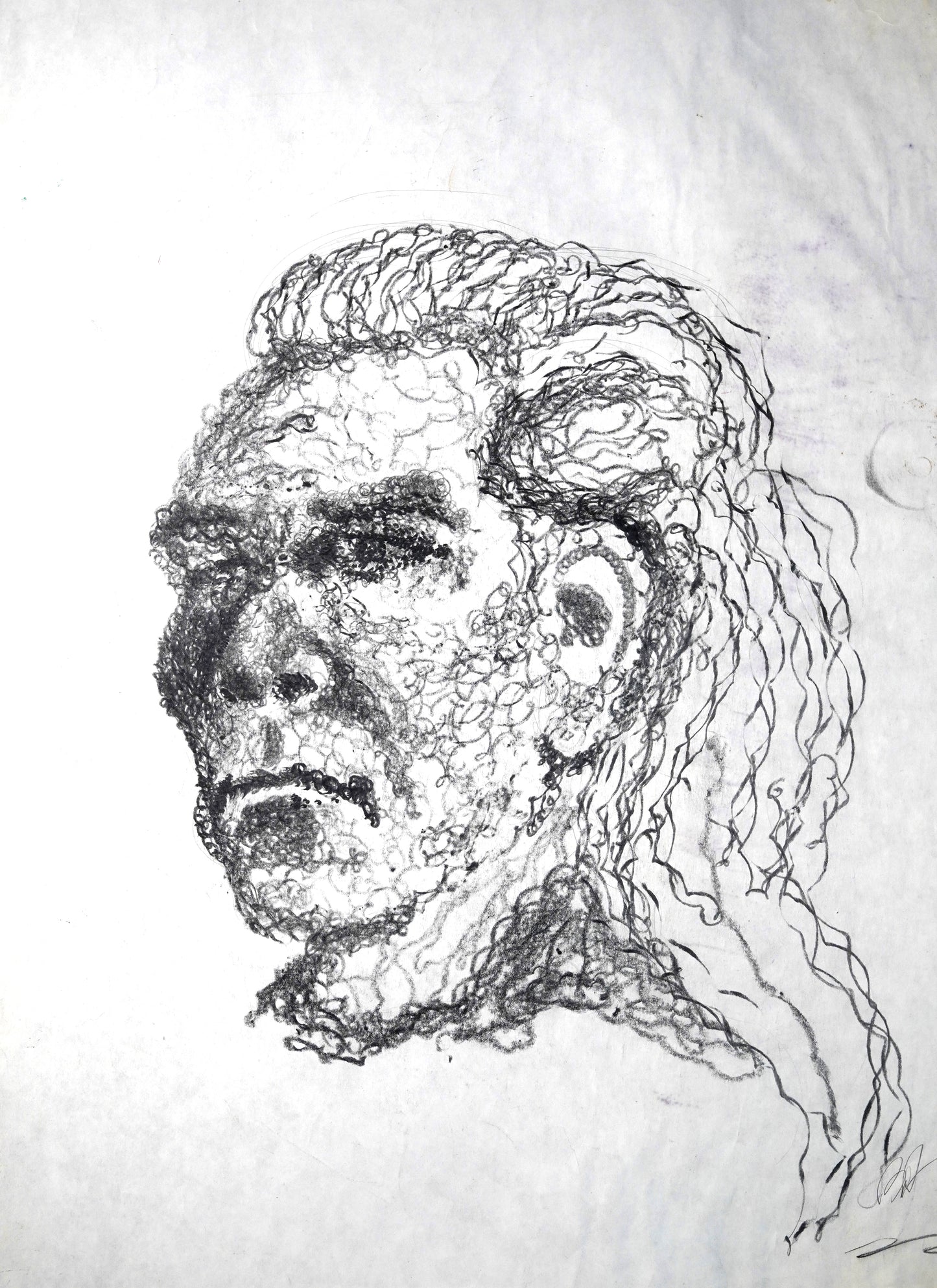 Power Drill Portrait Drawing, 1999