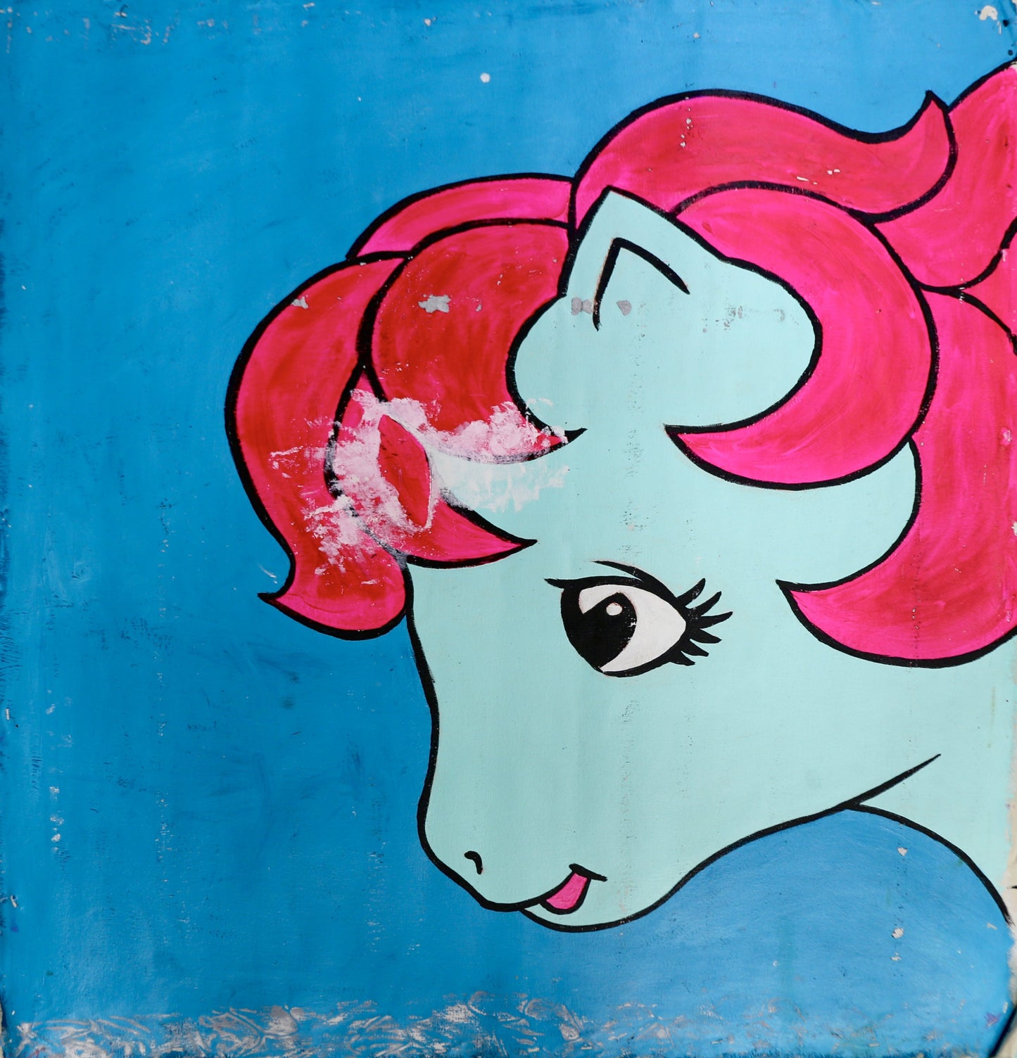 Jesus My Little Pony Unicorn (Double-sided painting), 2017