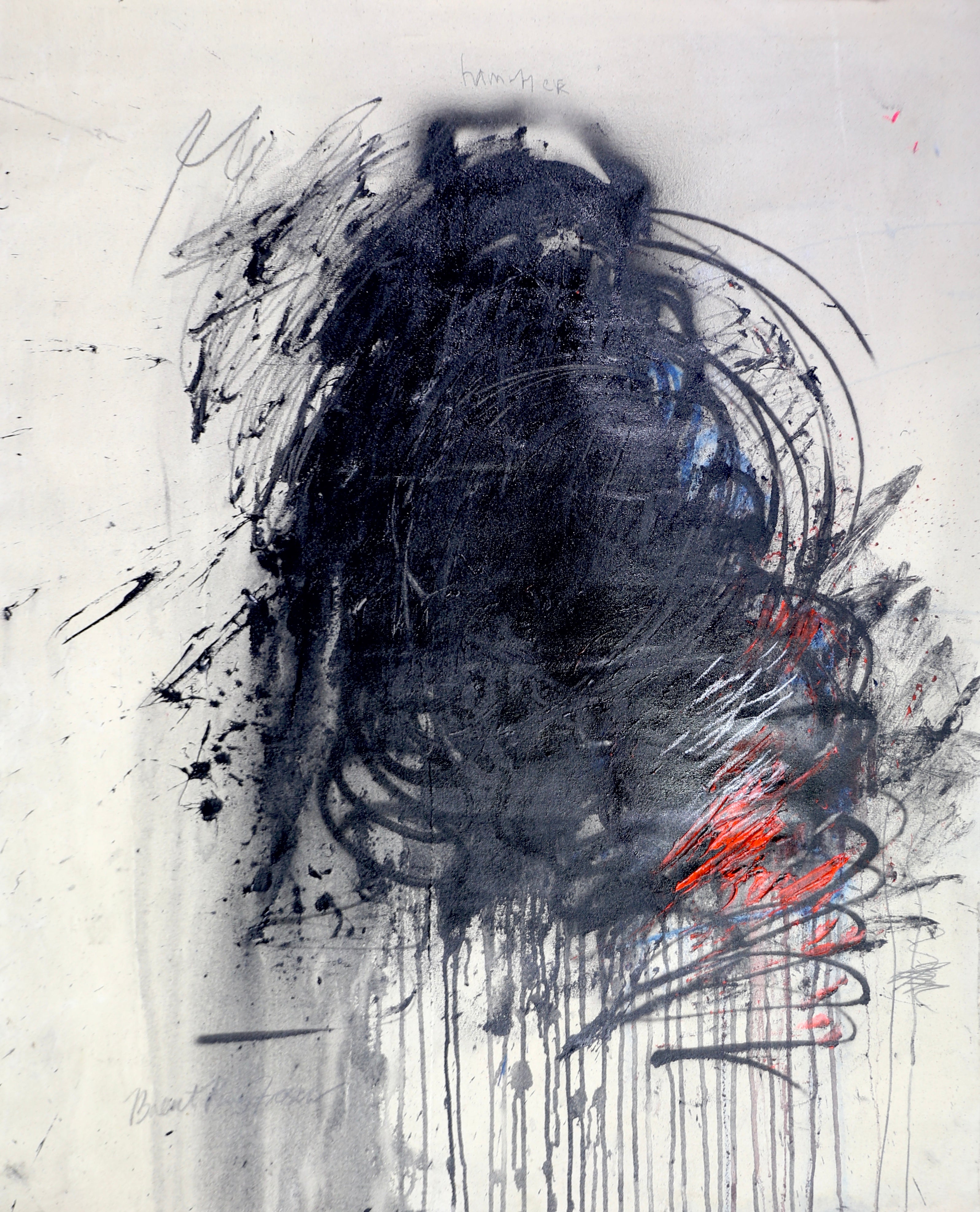 Untitled Black Mass With Red (2010)