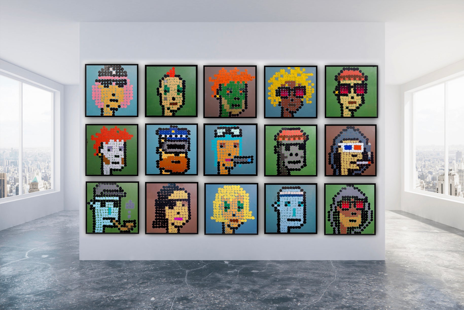 Crypto-Punk Point Portrait Study XI (2021)