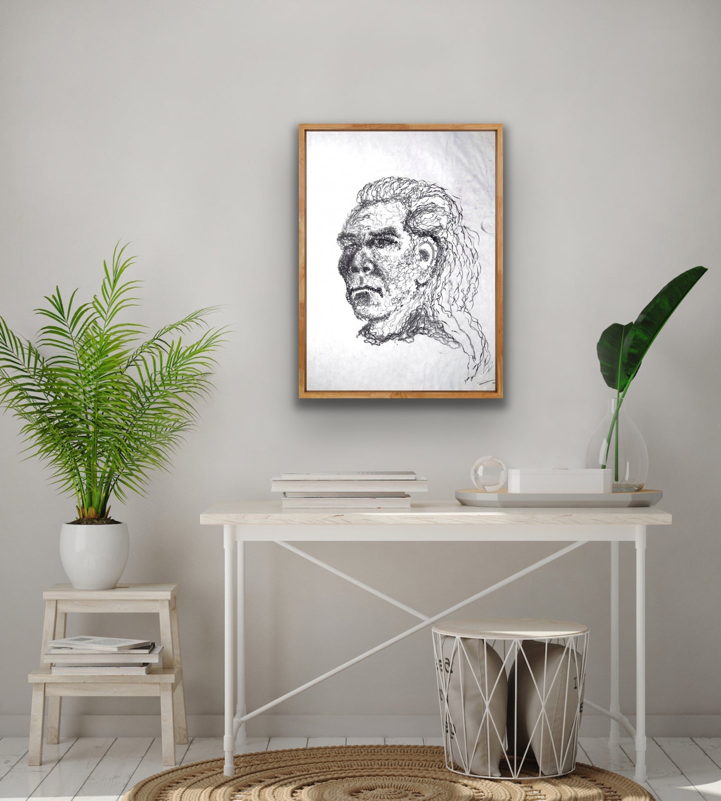 Power Drill Portrait Drawing, 1999